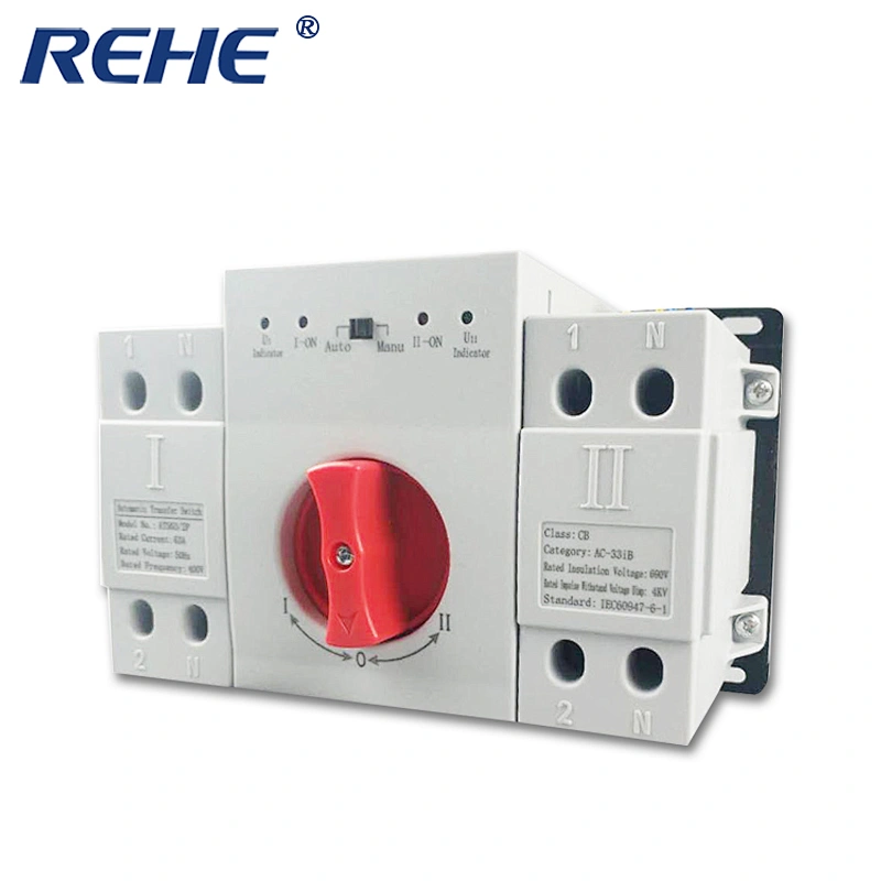 RHQ1 single phase changeover switch63A Dual Power Automatic transfer Switch