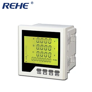 RH-3D3Y LCD display three phase analog flexo electric power meter All-parameter Measurement Fire monitoring