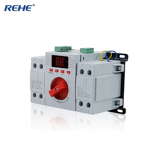 RH-ATSQ1Z Series 63A/2P Integrativer Automatically Dual Power Automatic Transfer Switch With Hd Display LED Screen for Generator