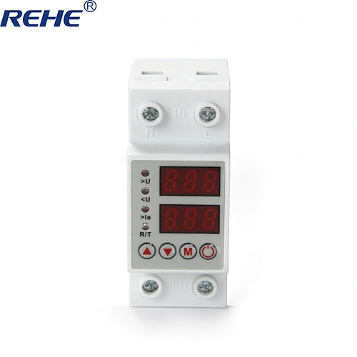 Led digital display adjustable intelligent over and under voltage protector over current protector stabilizers