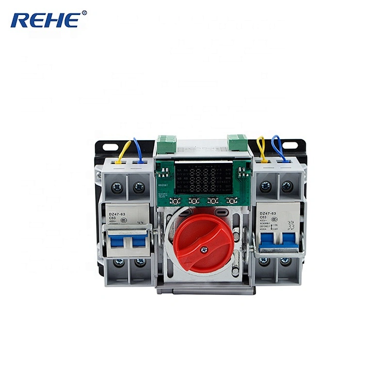 RH-ATSQ1Z Series 63A/2P Integrativer Automatically Dual Power Automatic Transfer Switch With Hd Display LED Screen for Generator