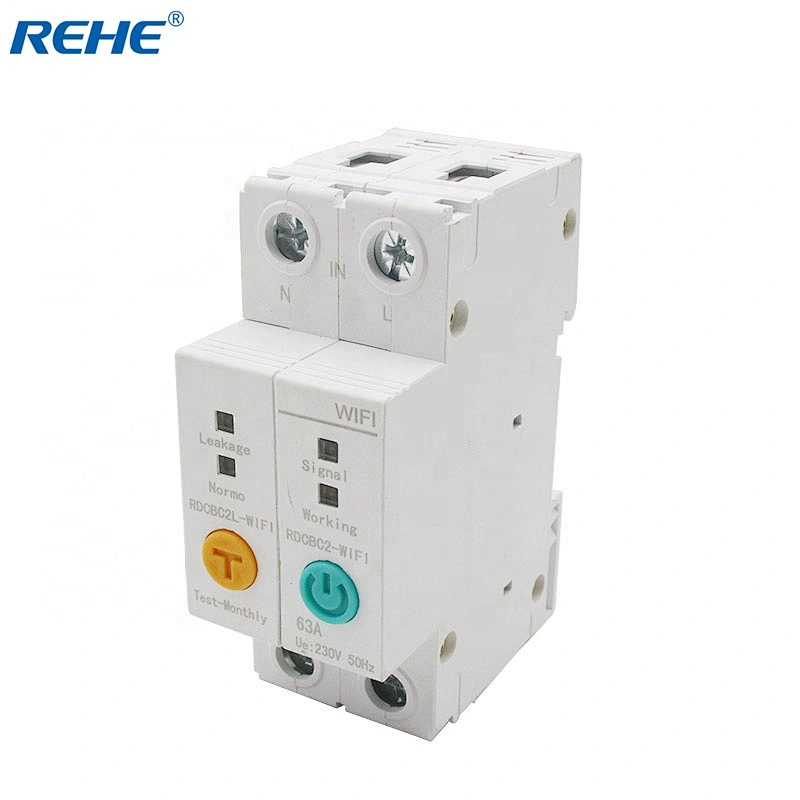 2P WIFI Circuit Breaker Energy Power kWh Meter Time Timer Switch Relay Voltmeter Current Leakage Protection RCCB RCBO Limitter