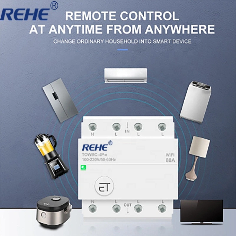 Din Rail WIFI Circuit Breaker Smart Switch Remote Voice Control by Ewelink APP for Smart Home REHE mcb timer 110V 220V 380V
