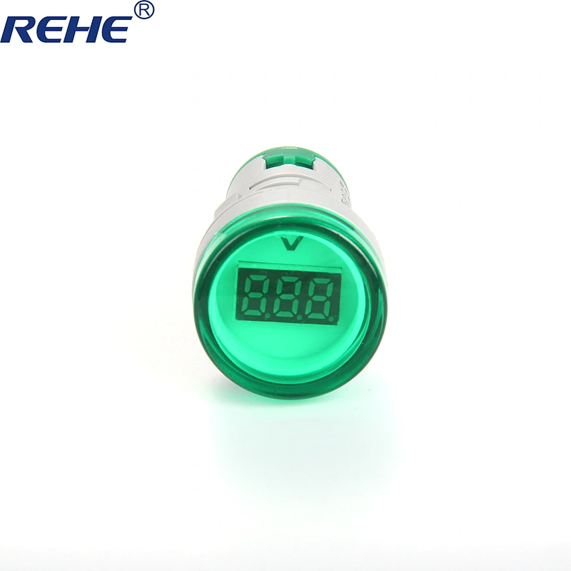 DC 5-60V small digital tube indicator voltmeter round panel digital ...