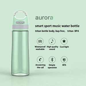 Green Intelligent Outdoor Sport Gym Smart Music Water Bottle