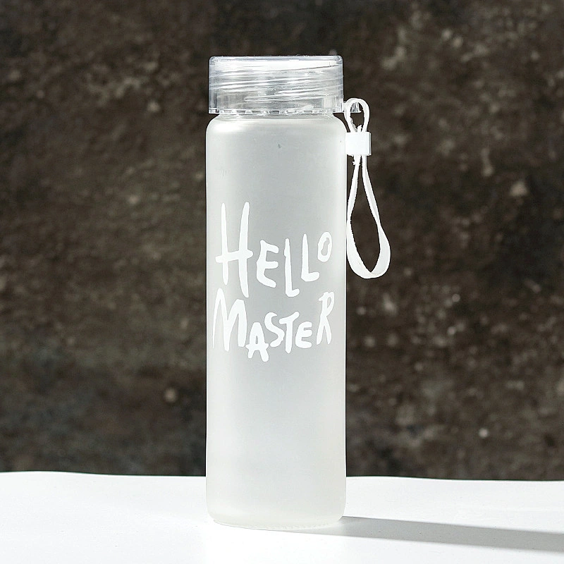 New bpa free custom colorful glass travel water bottle