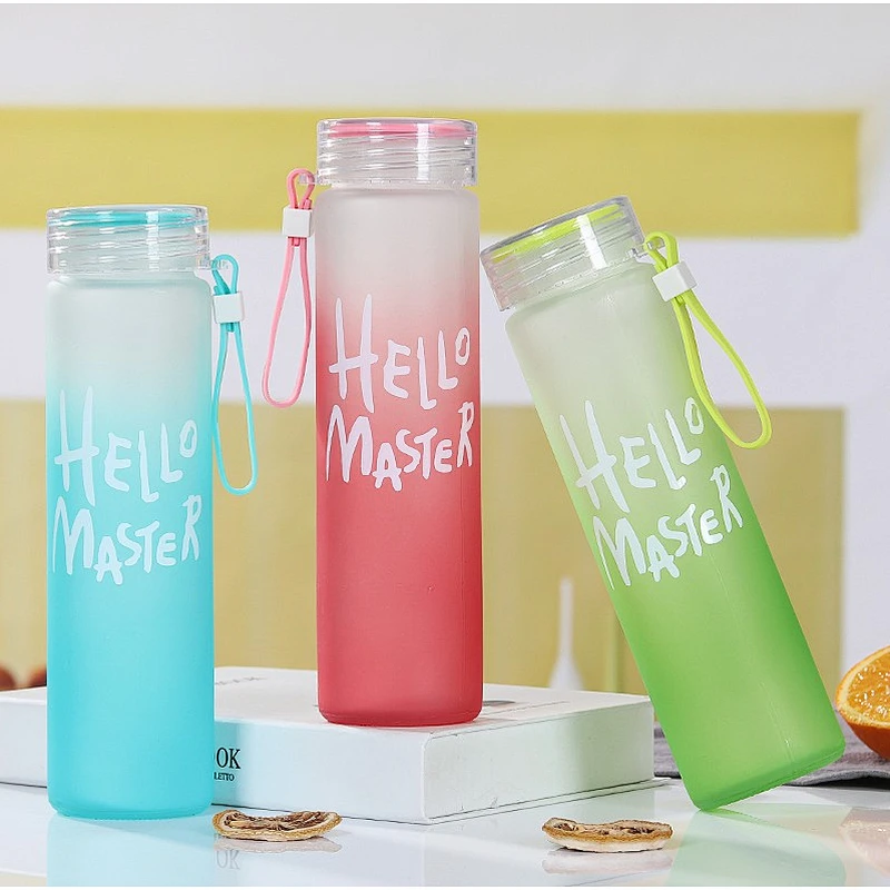 Eco friendly leak proof frosted portable outdoor sport water bottle