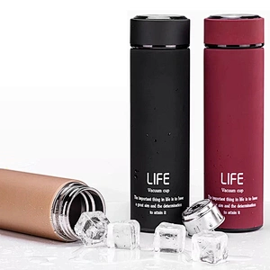 500ml 18/8 stainless steel double walled vacuum sealed water bottle thermos cup with infuser