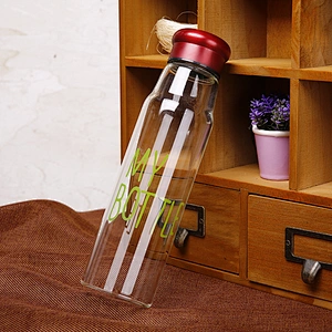 Private labels fitness borosilicate glass water drinking tumbler for protein shakes