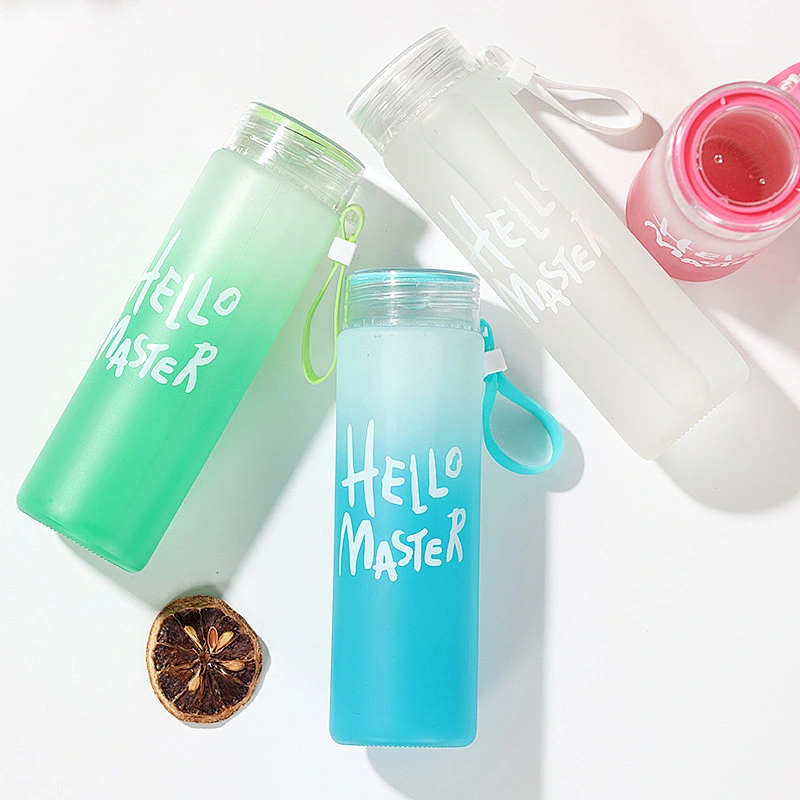 Eco friendly leak proof frosted portable outdoor sport water bottle