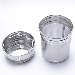 OEM 500ml Reusable Private Label Tea Infuser Glass Water Bottle with Bamboo Lid