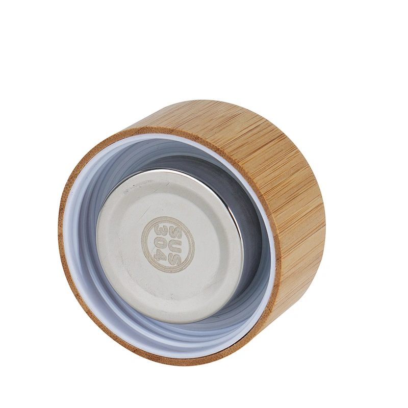 Double wall thick bottom glass water bottle with bamboo lid fruit infuser water bottle