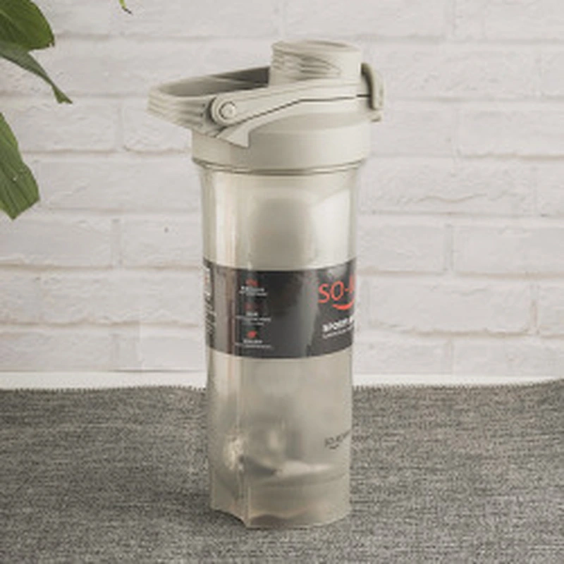 Gym Running Sports Protein Shaker Bottles Plastic Water Bottle With Mixer Ball