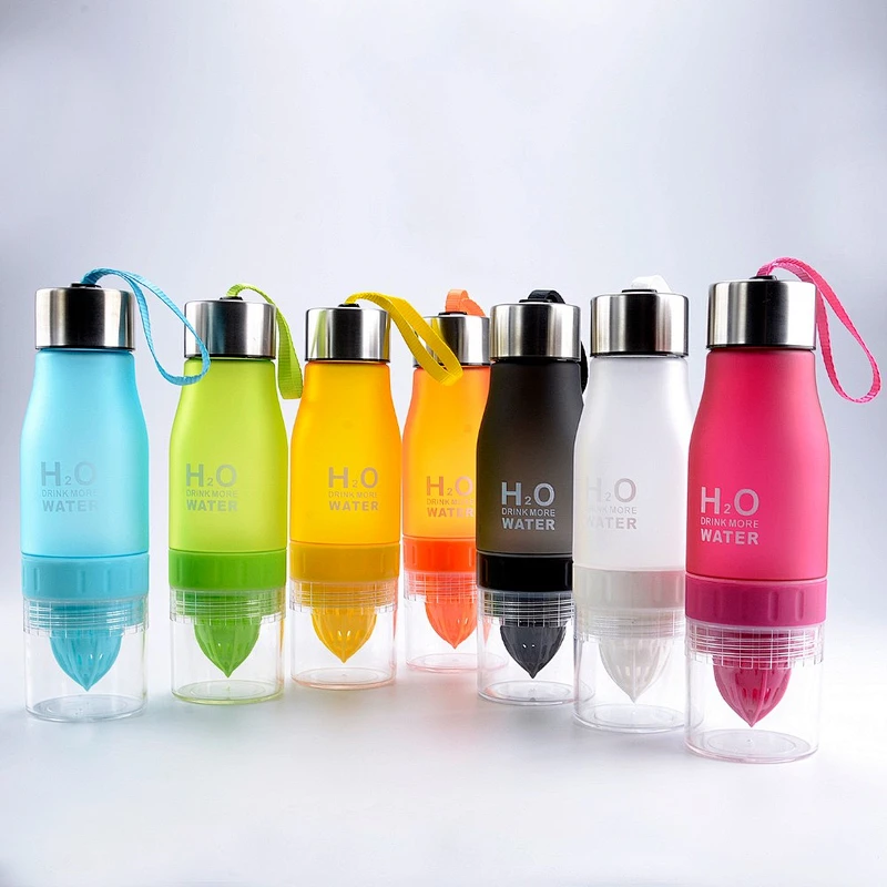Free sample private label plastic sports drinking h2o lemon juice water bottle