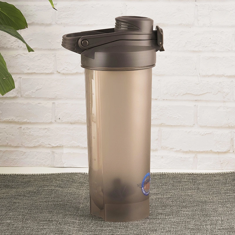 Gym Running Sports Protein Shaker Bottles Plastic Water Bottle With Mixer Ball