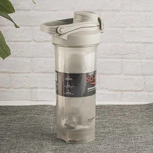 Gym Running Sports Protein Shaker Bottles Plastic Water Bottle With Mixer Ball
