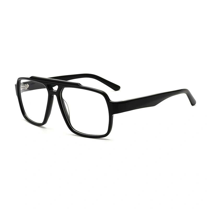 Monture optique en acétate Doube Bridge - Pour hommes