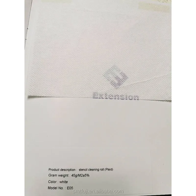 Rolos de papel limpo de estêncil SMT de 45 g / m² de polipropileno de alto desempenho para máquina impressora