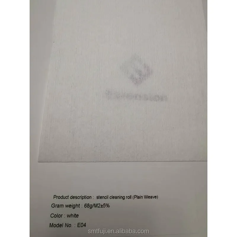 Rolos de papel limpo de estêncil SMT de 45 g / m² de polipropileno de alto desempenho para máquina impressora