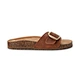ladies slide sandals,  big buckle strap slide sandals, footbed slide sandals
