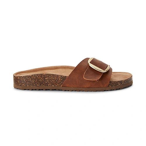 Women's  Leisure Buckle Footbed Slide Sandals