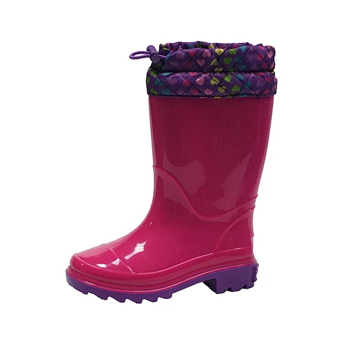 Kids Collar Top Wellies Toddler Boys Girls Rain Boots
