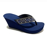 black wedge flip flops