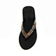 black wedge flip flops
