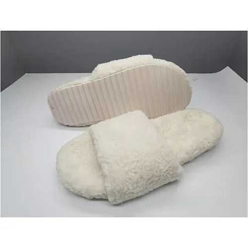 Women's Slip on Faux Fur Slide Slipper