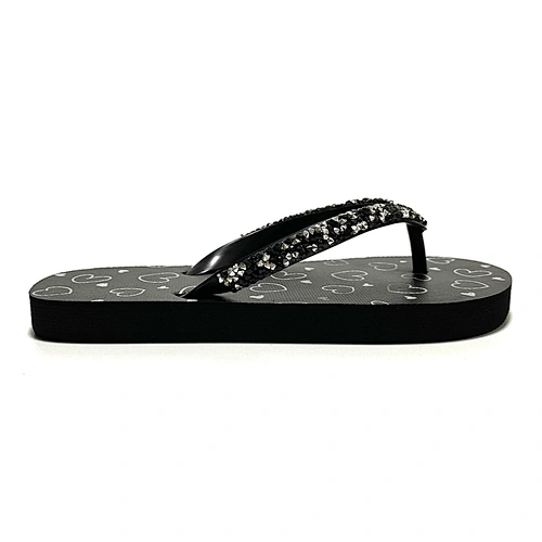 Toddlers Girls Heart Print Flip Flops