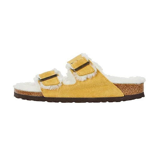 Women's Buckle Double Strap Footbed Slide Slipper