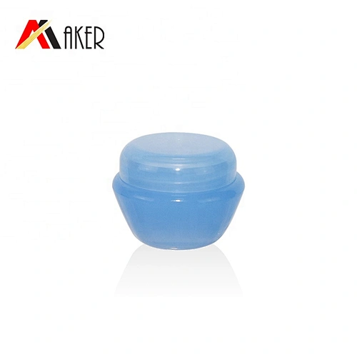 Custom 5ml Blue Oval Single Wall Cosmetic PP lip scrub container with Screw Cap