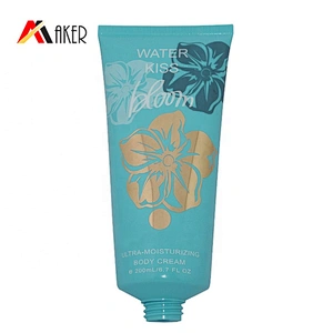 200ml LDPE Plastic Empty Body Cream Lotion Tube with plastic flip top cap