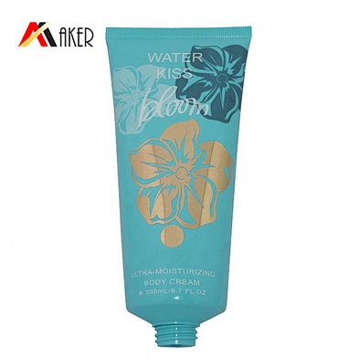 200ml LDPE Plastic Empty Body Cream Lotion Tube with plastic flip top cap