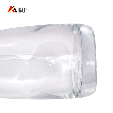 Wholesale 500ml transparent elegant sparkling wine glass bottle with Aluminum cap