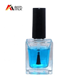 Factory supply 13ml empty glass nail polish bottle with cap and brush manufacturer