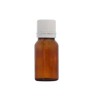 Wholesale round 10 ml amber essential oil glass serum dropper bottle