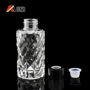 Wholesale empty 100ml square clear aroma reed diffuser glass bottle