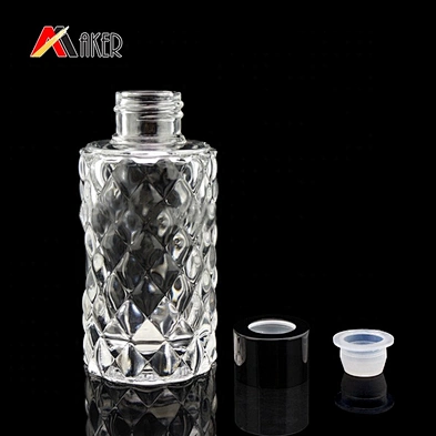 Wholesale empty 100ml square clear aroma reed diffuser glass bottle
