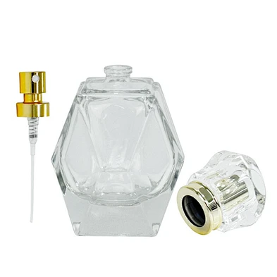 3oz transparent glass bottle perfume personal care packaging mist spray bottle