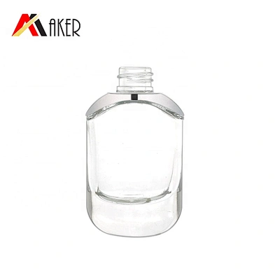Luxury 30ml clear round cosmetic lotion glass cream bottle with electroplated silver dropper