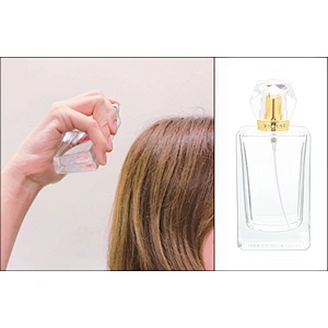 2020 New arrival hot design clear square empty perfume bottle spray 50ml glass with acrylic cap