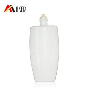 Wholesale 50ml oval cosmetic plastic PE suncream lotion squeeze bottle packaging with screw cap