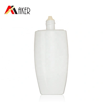 Wholesale 50ml oval cosmetic plastic PE suncream lotion squeeze bottle packaging with screw cap