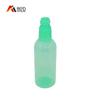 Round Shape 100ml 200ml Green Clear Cosmetic Biodegradable Plastic Bottle with Aluminum Screw Cap