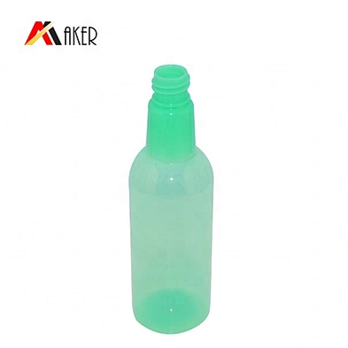 Round Shape 100ml 200ml Green Clear Cosmetic Biodegradable Plastic Bottle with Aluminum Screw Cap