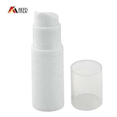 Factory empty 10ml pp plastic cosmetic airless pump lotion bottle with plastic airless pump