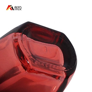 2020 Newest design wholesale price gradient red 50ml deodorant glass roll on bottle