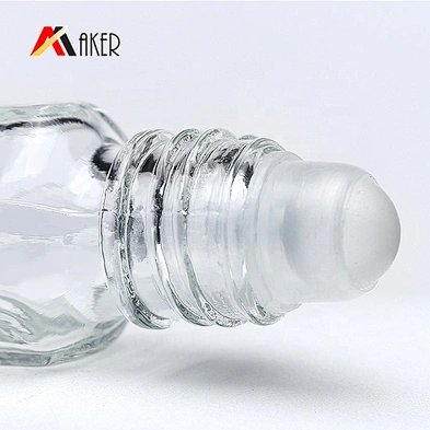 Factory wholesale clear glass cosmetic 4ml roll on bottle for personal use