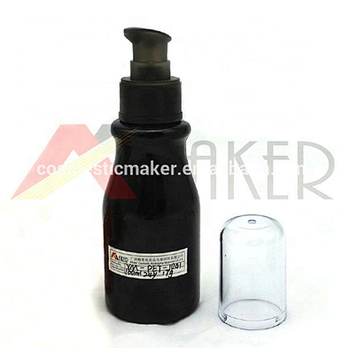 Wholesale 100ml Black Plastic PET Container Matte Empty Cosmetic Lotion Bottle